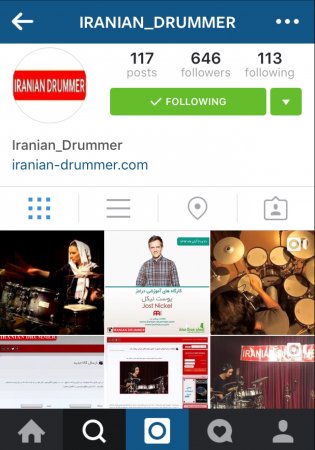 فراخوان ارسال ویدیو برای انتشار در صفحه رسمی اینستاگرام Iranian Drummer